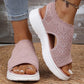 👡Sandale de damă din tricot respirabil, cu talpă groasă — ✨ Confortul unei norișoare