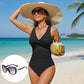 ☀️🏖️ Costum de baie dintr-o singură piesă pentru femei, cu talie accentuată 🩱 Modelare corporală evidențiată pentru plajă 💕