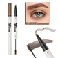 💄Reducere de 50% 🌸 Creion pentru sprâncene și gel colorat 2-în-1 – vârf cu micro-furculiță pentru linii care imită firele de păr, rezistent la apă și la murdărire, sprâncene naturale cu rezistență îndelungată 🏆