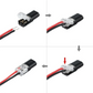 Conector cu două fire, cu sistem de fixare