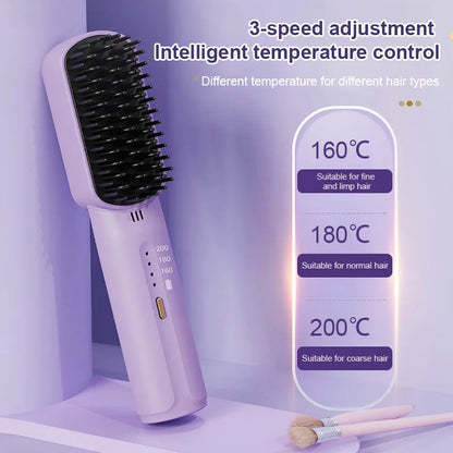 🔥Ofertă specială💇‍♀Pieptene de coafat și îndreptat părul, portabil