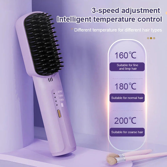 🔥Ofertă specială💇‍♀Pieptene de coafat și îndreptat părul, portabil