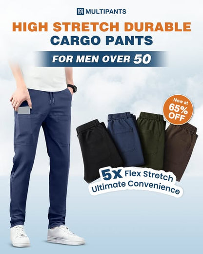 🏆MultiPants – Pantaloni cargo rezistenți, cu elasticitate ridicată și multiple buzunare