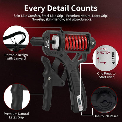 💪 REDUCERE DE 50% ACUM! 🔥 Aparat reglabil pentru întărirea forței de prindere – Dezvoltă forța antebrațului și ameliorează durerile de încheietură, 5 niveluri de rezistență pentru utilizare acasă/la sală 🏋️‍♂️✨