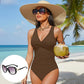 ☀️🏖️ Costum de baie dintr-o singură piesă pentru femei, cu talie accentuată 🩱 Modelare corporală evidențiată pentru plajă 💕