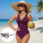 ☀️🏖️ Costum de baie dintr-o singură piesă pentru femei, cu talie accentuată 🩱 Modelare corporală evidențiată pentru plajă 💕