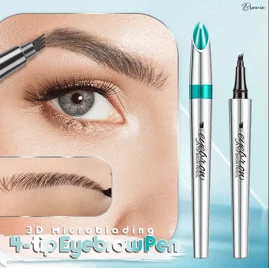 💥🖌️Creion pentru sprâncene 3D Microblading – vârful cu 4 fire creează linii naturale, asemănătoare firelor de păr. Rezistent la apă, nu se întinde și rezistă 24 de ore. 💕🎁