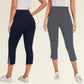 🌟Pantaloni capri elastici de yoga pentru femei, cu efect de modelare a taliei💪 Dă frâu liber încrederii tale✨