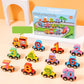 🧩Puzzle magnetic cu numere și litere, cu mașinuță din lemn