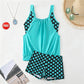 🏖️[S–3XL]👙Reducere de 50% pentru o perioadă limitată 👙 Costum de baie din două piese cu buline pentru femei