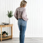Pantaloni din denim cu control pentru burtă și croială bootcut