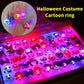 🔥 PROMOȚIE DE ULTIMA ZI – 50% REDUCERE 🎃👻 Inel luminos LED de Halloween (set de 50 de bucăți)😍
