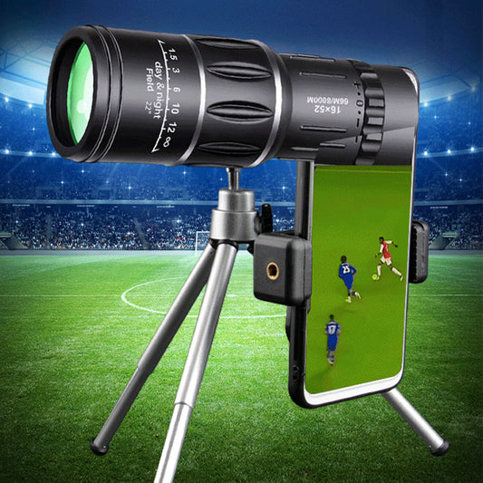 🔭📱 REDUCERE DE 50%! Monocular portabil de mare putere – mărire de 500x, trepied inclus și suport pentru smartphone