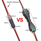 Conector cu două fire, cu sistem de fixare