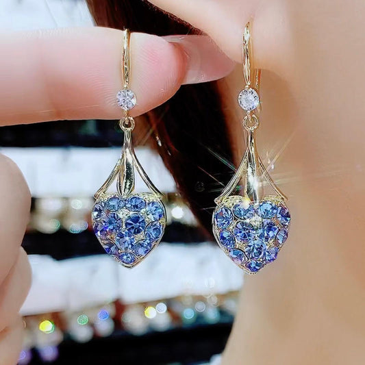 ✨Cumpără 1 și primești 1 gratis (2 perechi) ✨Noi cercei cu diamante în formă de inimă