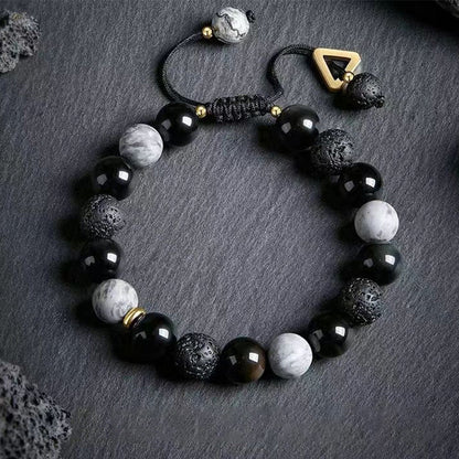 Brățară elegantă cu mărgele din piatră, unică