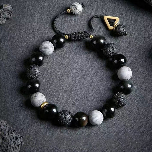 Brățară elegantă cu mărgele din piatră, unică