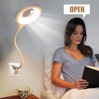 💡 Lampă LED cu comandă vocală – Spuneți și se aprinde, fără bâjbâit noaptea