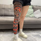 🔥O experiență palpitantă, fără riscuri🔥Manșon elastic pentru picior cu imprimeu de tatuaj