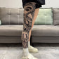 🔥O experiență palpitantă, fără riscuri🔥Manșon elastic pentru picior cu imprimeu de tatuaj