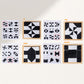 🧩Set creativ de puzzle-uri cu blocuri alb-negru pentru copii