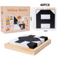 🧩Set creativ de puzzle-uri cu blocuri alb-negru pentru copii