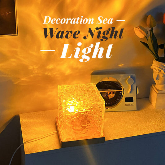 🌊Lampă decorativă de noptieră cu efect de valuri marine