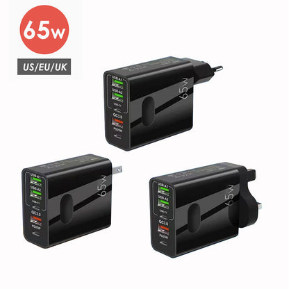[Cadou practic] Încărcător rapid cu mai multe porturi de 65 W
