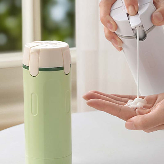 🧴 Set de sticle de călătorie reîncărcabile 4-în-1 – Compact, etanș și conform cu normele TSA – Toate lucrurile esențiale într-un singur loc ✈️