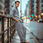 Set casual pentru bărbați – Hanorac și pantaloni din in, perfect pentru uzul zilnic 🏠