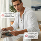 Set casual pentru bărbați – Hanorac și pantaloni din in, perfect pentru uzul zilnic 🏠