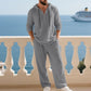 Set casual pentru bărbați – Hanorac și pantaloni din in, perfect pentru uzul zilnic 🏠
