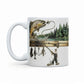 Ceașcă de cafea din ceramică cu motiv pescăresc