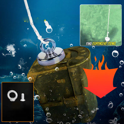 💞 Peste 50.000 de bucăți vândute! 🧲🌊 50% REDUCERE! Magnet de recuperare pentru ape adânci – forță de tracțiune de 30 kg, rezistent la coroziune și uzură. Fixare ușoară a frânghiei. Perfect pentru pescuit și recuperarea uneltelor pierdute. 🎣⚡