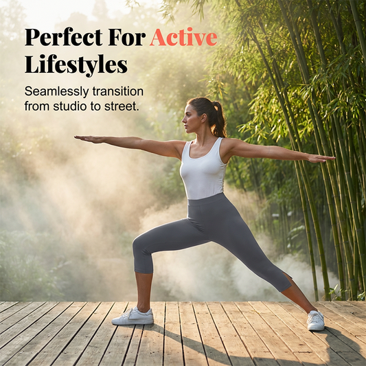 🌟Pantaloni capri elastici de yoga pentru femei, cu efect de modelare a taliei💪 Dă frâu liber încrederii tale✨