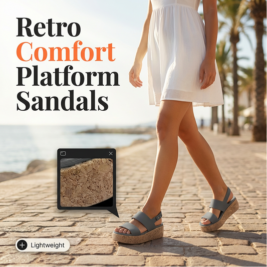 👡 Reducere de 60% pentru o perioadă limitată! ☁️ Sandale cu talpă groasă pentru femei, ușoare, casual și confortabile — talpă amortizantă și antiderapantă 🌊🏖️