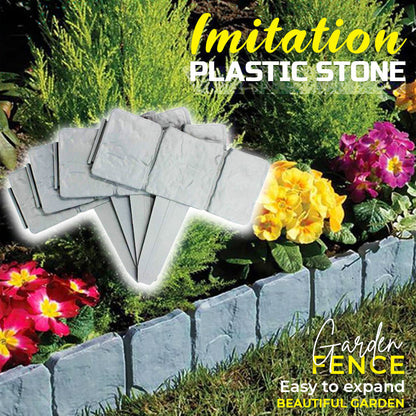 ⏳Ofertă specială limitată în timp⏰Gard de grădină din imitație de piatră – aspect realist, instalare ușoară și design extensibil 🌿✨