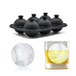 Tavă reutilizabilă pentru forme de gheață în formă de bilă pentru whisky