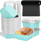 ✨ Set de 10 forme de aluminiu – cu capace, pentru cuptor și friteuză cu aer cald ✨