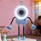 🤖 40% REDUCERE! 💨 Ventilator de birou robotizat flexibil cu lumină LED – brațe flexibile, afișaj digital și încărcare prin port Type-C – un companion drăguț pentru răcorire 🔋