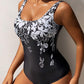🩱Ofertă limitată✨ Costum de baie întreg cu imprimeu la modă | Designul plisat te face să pari mai slabă instantaneu