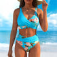 🌸✨ Set Bikini cu Talie Înaltă și Imprimeu Floral – Nou & Ofertă Specială! 👙☀️