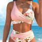 🌸✨ Set Bikini cu Talie Înaltă și Imprimeu Floral – Nou & Ofertă Specială! 👙☀️
