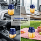 🍓🥤 Blender portabil de 1300 ml – cu două capace și pai, reîncărcabil prin USB, puternic și compact. Suc proaspăt oriunde! 🌎✨