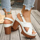 👡 REDUCERE DE 50% PENTRU O PERIOADĂ LIMITATĂ! ✨ Sandale cu platformă și curele încrucișate pentru femei – toc gros, reglabile, antiderapante