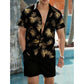Set din două piese pentru bărbați: cămașă hawaiană și pantaloni scurți