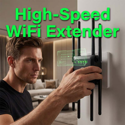 🔥 Ofertă limitată: 50% reducere！！💥Extender WiFi cu Acoperire Mare – Semnal Stabil în Toată Casa