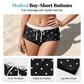 👙Set de bikini cu bretele în stil halter cu buline – stil retro, material elastic, slip tip boxeri 🌊
