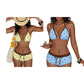 👙Set de bikini cu bretele în stil halter cu buline – stil retro, material elastic, slip tip boxeri 🌊