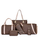 👜 Set Geantă de Damă 6-în-1 – Geantă + Geantă Cilindrică + Curea + Poșetă + Portofel + Husă Chei